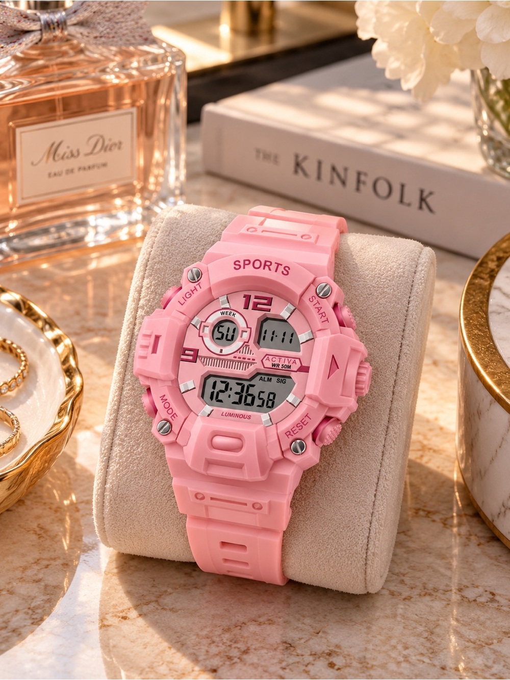 Activa x Invicta Pink Digital Sports Watch 42mm ACW532-002 NWT